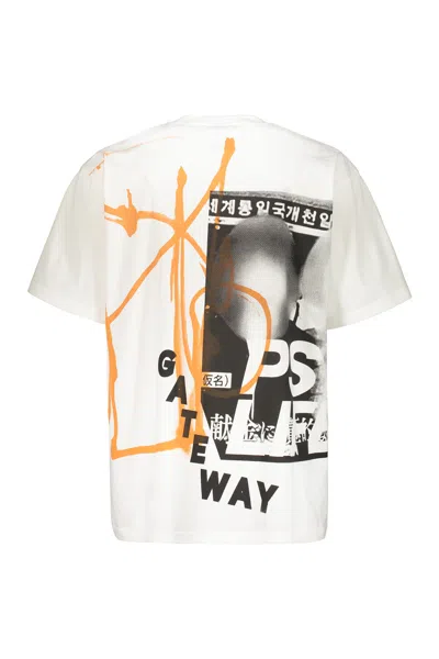 Perks And Mini Printed Cotton T-shirt In White