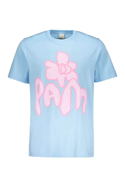 Perks And Mini Flower-print Cotton T-shirt In Blue