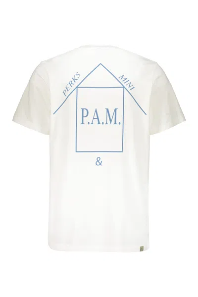 Perks And Mini Printed Cotton T-shirt In Neutral