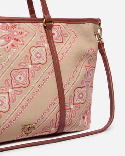 Pinko Medium Bandana Print Shopper Bag With Shoulder Strap