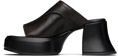 Miista Brown Lota Mules In Black