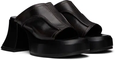 Miista Brown Lota Mules In Black