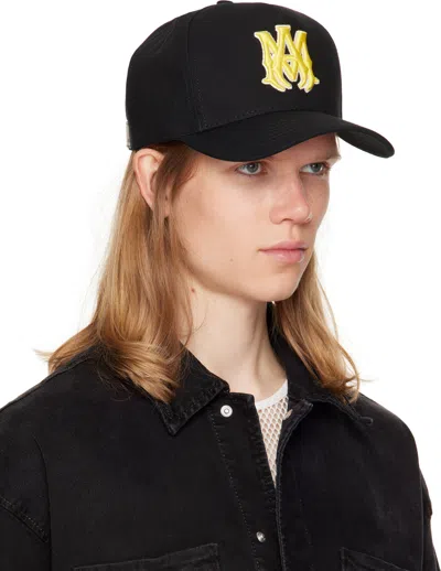 Amiri Ma Outline Canvas Hat In Black