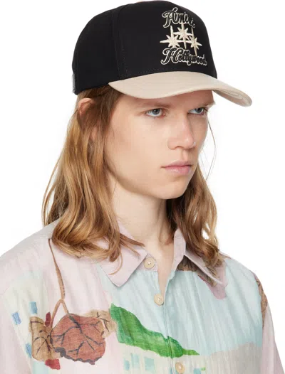 Amiri Black & Beige Three Star Varsity Cap