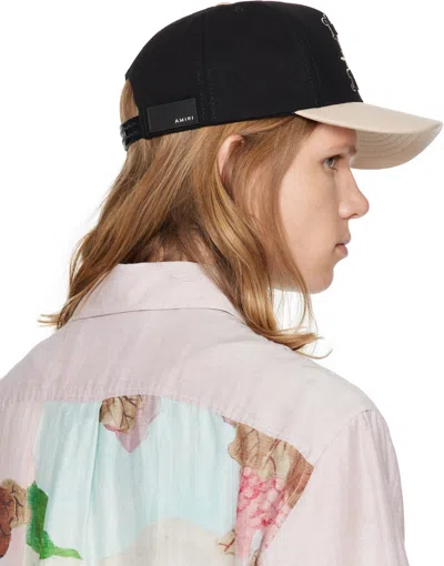 Amiri Black & Beige Three Star Varsity Cap