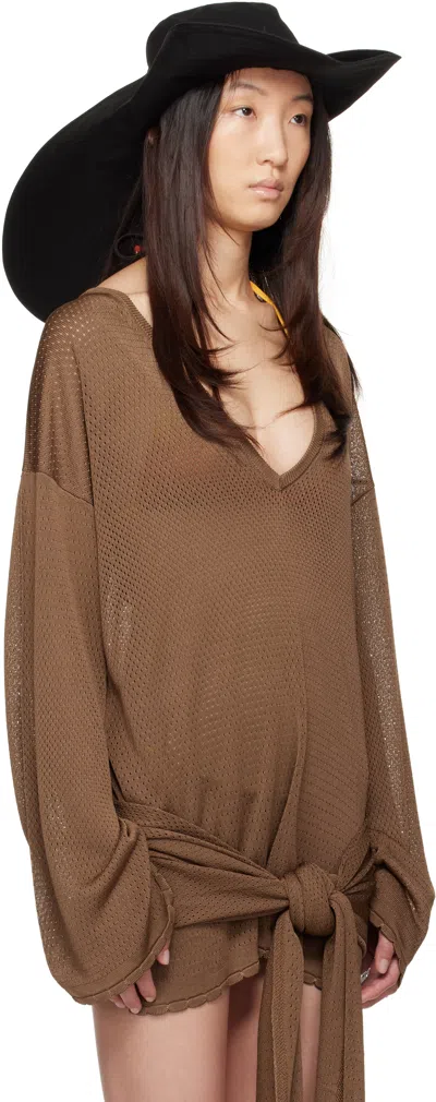 Attico Black Embroidered Hat