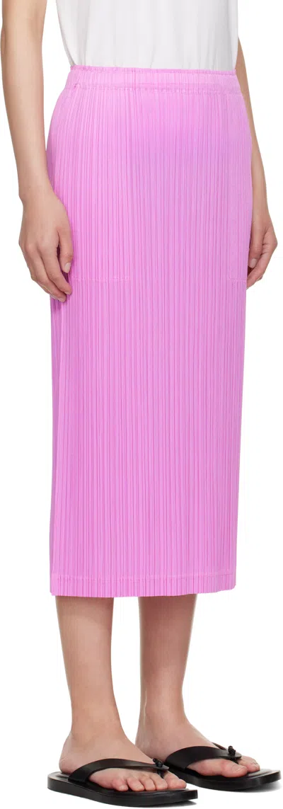 Issey Miyake Pink May Loop Bottoms Midi Skirt In Pink
