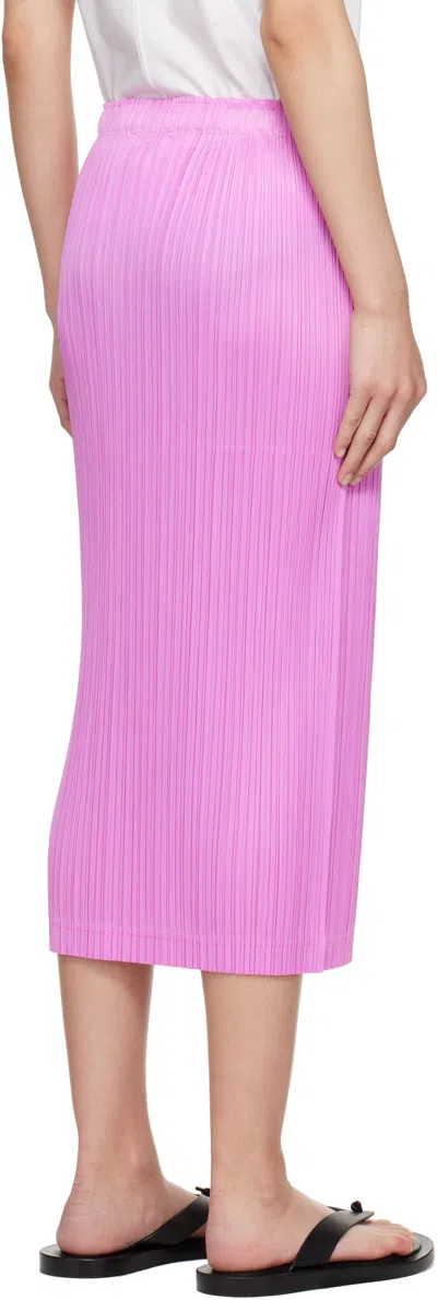Issey Miyake Pink May Loop Bottoms Midi Skirt In Pink