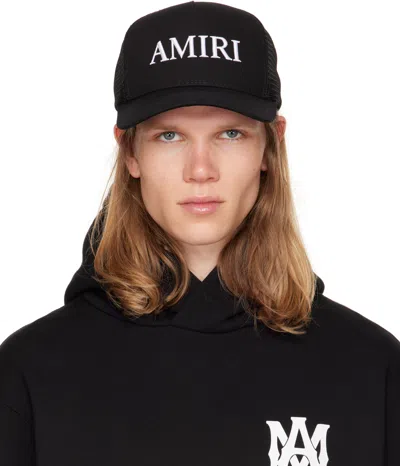 Amiri Core Logo Trucker Cap In Black