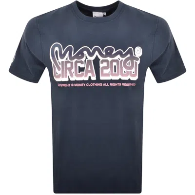 Money Clothing Money Circa Fade T Shirt Short Set Blue