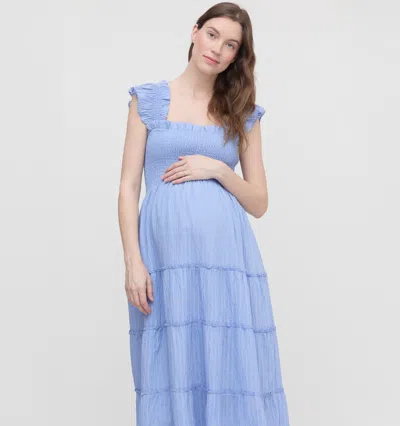 Hill House Home The Maternity Ellie Maxi Nap Dress Bluebird