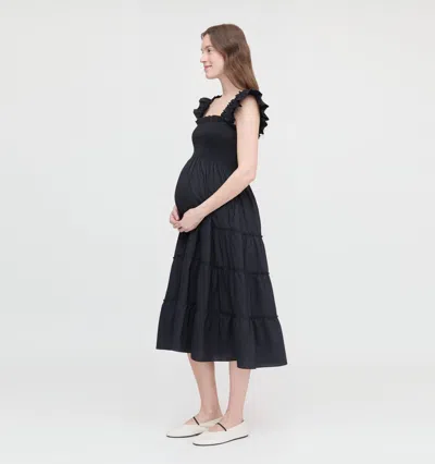 Hill House Home The Ellie Maxi Nap Dress In Black Lace