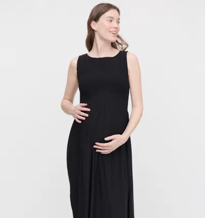 Hill House Home The Maternity Cosima Nap Dress Black Jersey