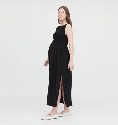 Hill House Home The Maternity Cosima Nap Dress Black Jersey