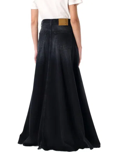 Haikure Black Denim Serenity Long Skirt
