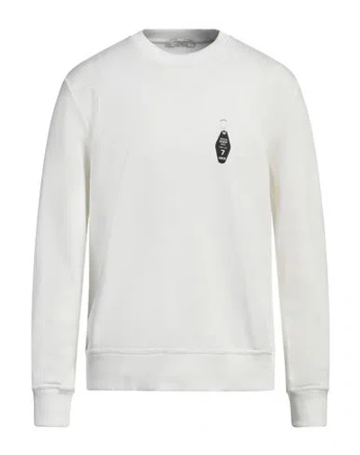 Ih Nom Uh Nit Man Sweatshirt White Size Xxl Cotton, Elastane In White