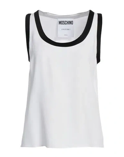 Moschino Couture Woman Top White Size 14 Acetate, Viscose In White