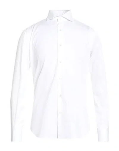 Barba Napoli Man Shirt White Size 15 Cotton