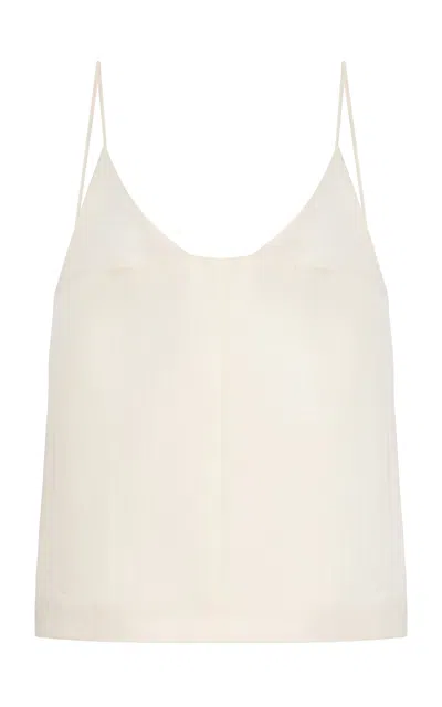Brandon Maxwell The Bridges Cami Wool-silk Top In Neutral