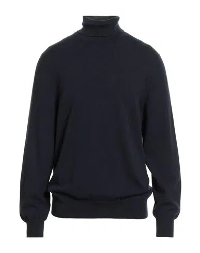 Piacenza Cashmere 1733 Man Turtleneck Midnight Blue Size 46 Cashmere