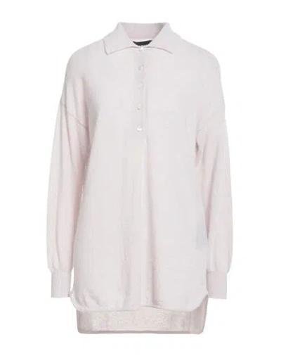 Alpha Studio Woman Sweater Light Pink Size 10 Baby Alpaca Wool, Recycled Polyamide, Polyamide In Pink