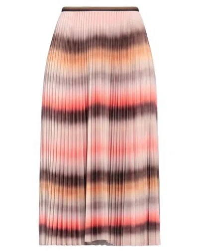 Paul Smith Peach Pleated Skirt In Pink