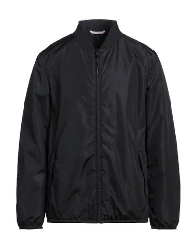 Valentino Zip-up Padded Bomber Jacket In Blue