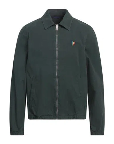 Ps By Paul Smith Zebra-motif Bomber Jacket In Green