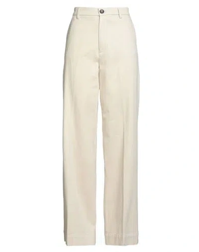 Re-hash Re_hash Woman Pants Beige Size 32 Cotton, Elastane In Neutral