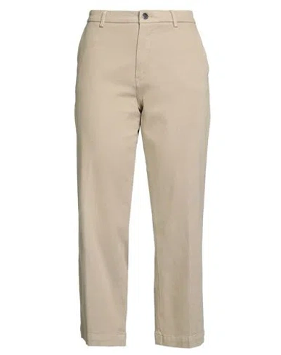 Re-hash Re_hash Woman Pants Beige Size 31 Cotton, Lyocell, Elastane In Neutral