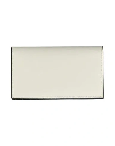 Valextra Woman Wallet Ivory Size - Leather