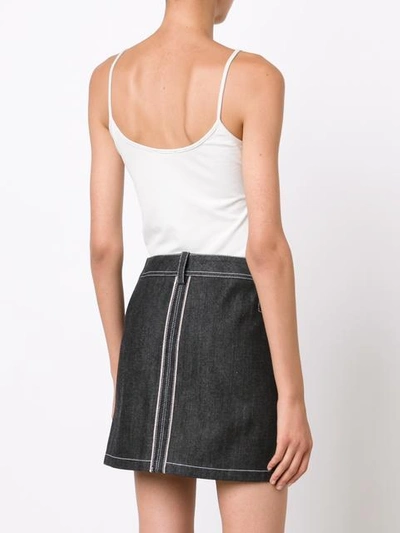 Shop Rabanne Mini Denim Skirt