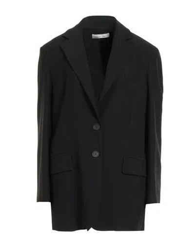 Liviana Conti Woman Blazer Black Size 8 Viscose, Acetate In Black