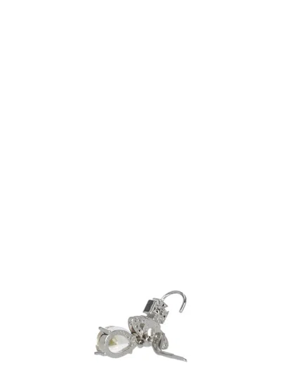 Vivienne Westwood Brass Teardrop Gemstone Drop Earrings In Metallic