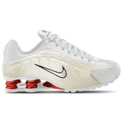 Nike Shox R4 Rubber-trimmed Shell Sneakers In White