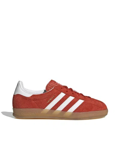 Adidas Originals Gazelle Indoor Sneakers In Suede In Red