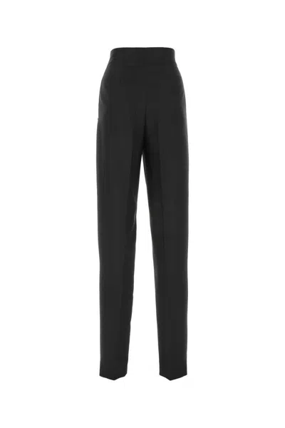 Sportmax High-waisted Tailored Pant With Practical Pockets In Black