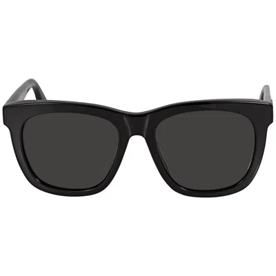 Saint Laurent Grey Square Unisex Sunglasses Sl M24/k 001 55 In Black