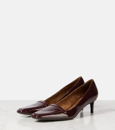 Khaite Bordeaux Calf Leather Heeled Shoes In Burgundy