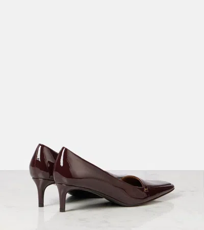 Khaite Bordeaux Calf Leather Heeled Shoes In Burgundy