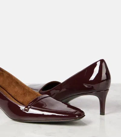 Khaite Bordeaux Calf Leather Heeled Shoes In Burgundy