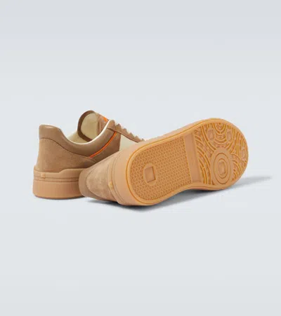 Valentino Upvillage Low-top Suede Sneakers In Brown