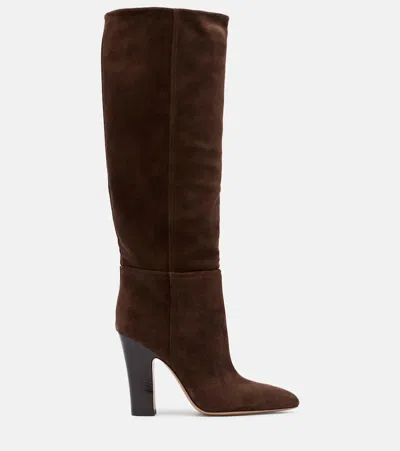 Paris Texas Lavinia 100 Suede Knee-high Boots In Brown