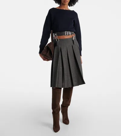 Paris Texas Lavinia 100 Suede Knee-high Boots In Brown