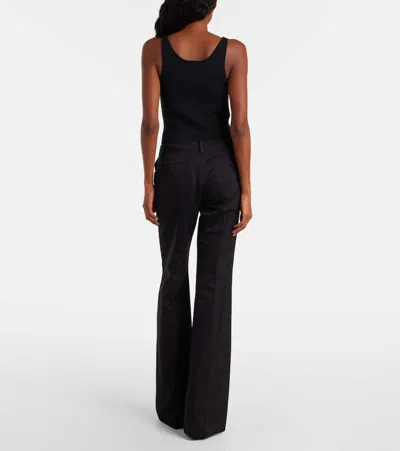 Magda Butrym Trousers Flared Leg Back Pocket