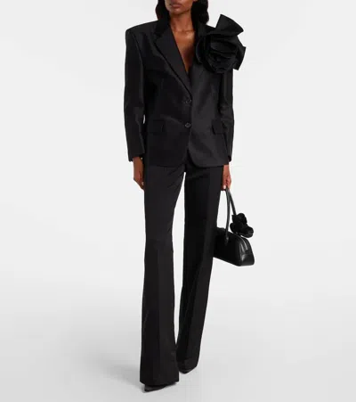 Magda Butrym Trousers Flared Leg Back Pocket