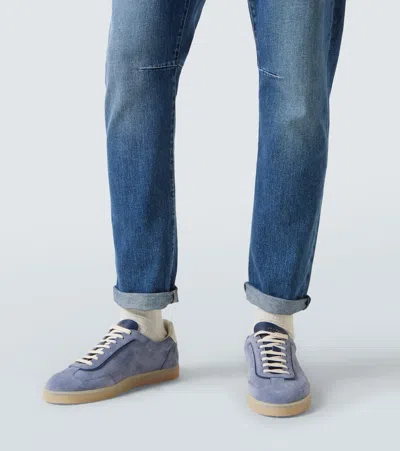 Brunello Cucinelli Relaxed-fit Denim Trousers With Rolled Cuffs In Blue