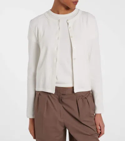 The Row Gretas Cotton Cardigan In White