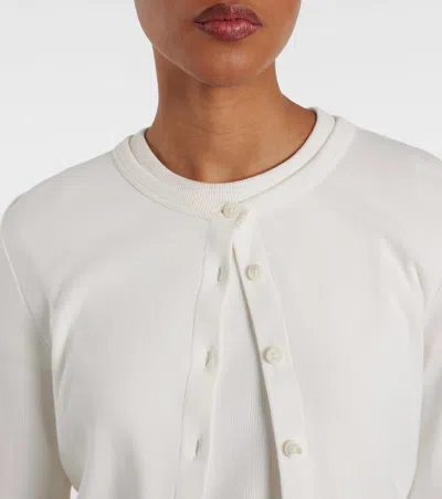The Row Gretas Cotton Cardigan In White