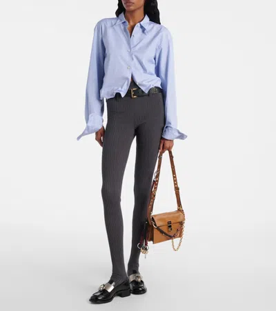 Prada Soft Sound Large Caramel Leather Bag With Charms In Brown